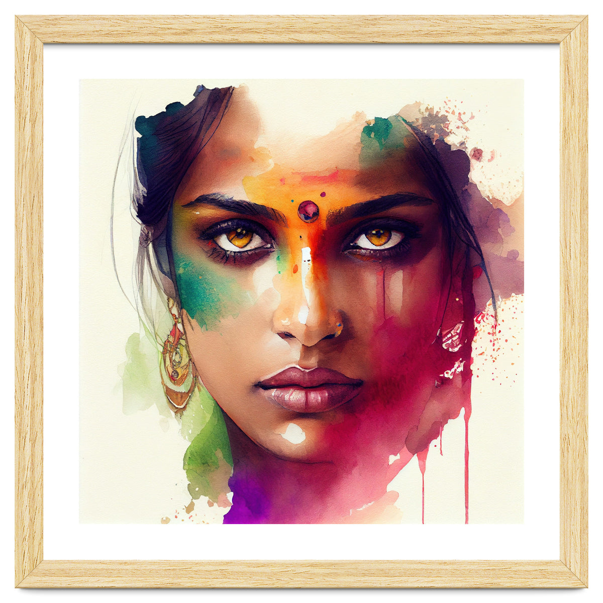 Watercolor Hindu Woman #2