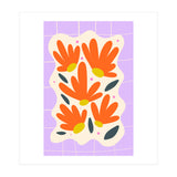 Modern Grid Floral Violet (Print Only) thumbnail