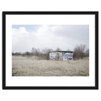 Graffiti barn in the middle of nowhere