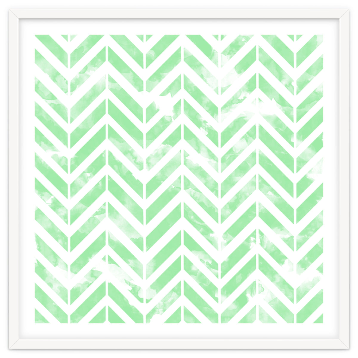 Shabby Green Chevron