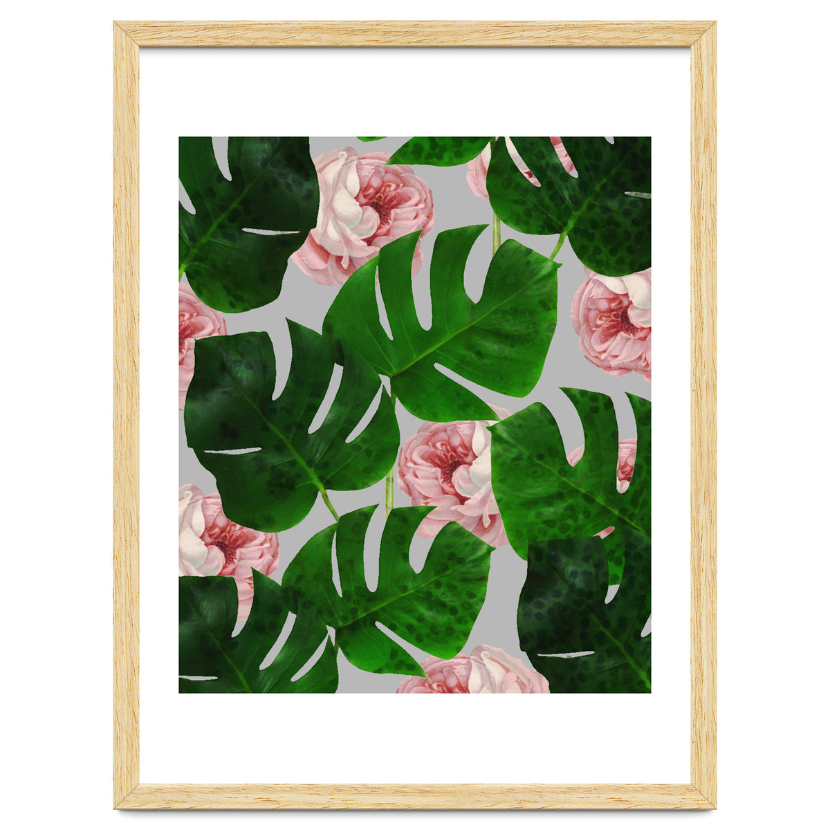 Monstera & Rose Pattern
