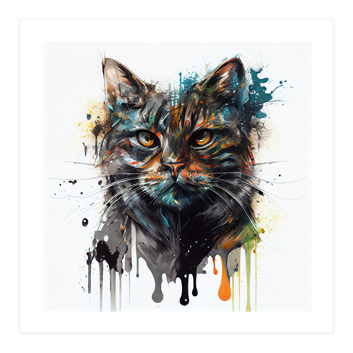 Watercolor Cat (Print Only)