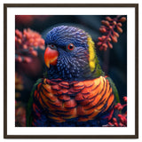 Vibrant Rainbow Lorikeet Parrot Close Up Portrait thumbnail