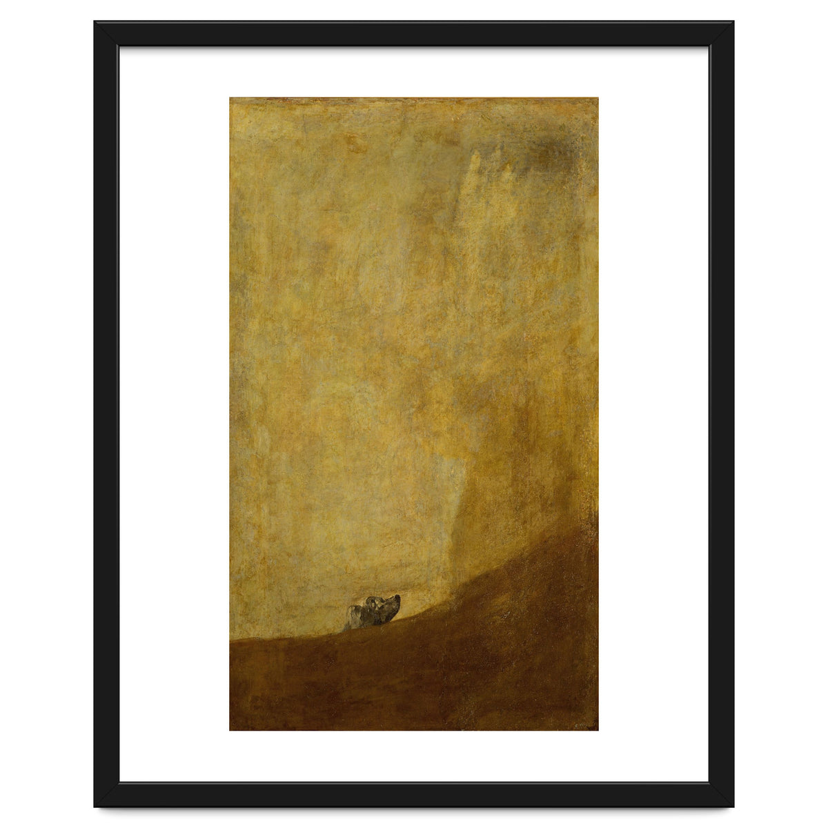 Dog, half submerged. One of the &quot; from the Quinta del Sordo, Goya's house.1819-1823.