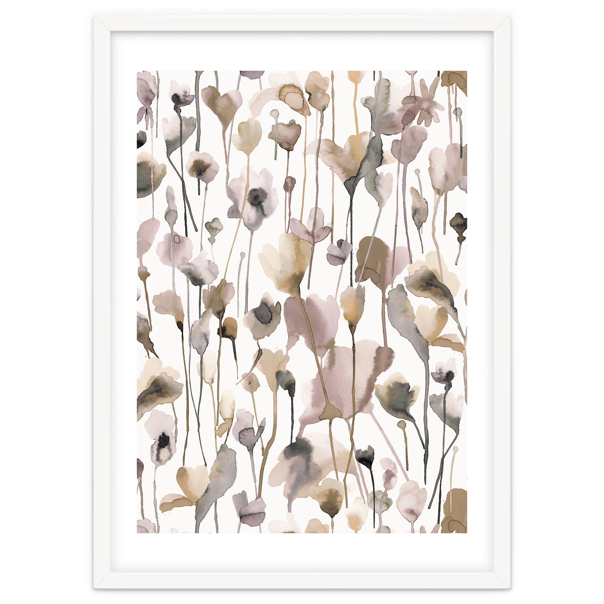 Watercolour Terracotta Wild Flowers