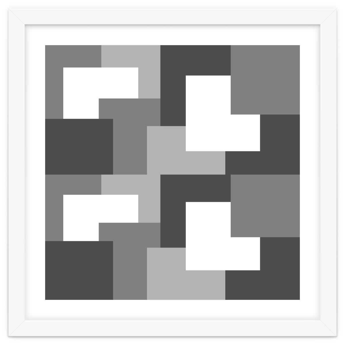 Grey Abstract Square Tiles