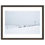Benches along the pier on snow beach thumbnail