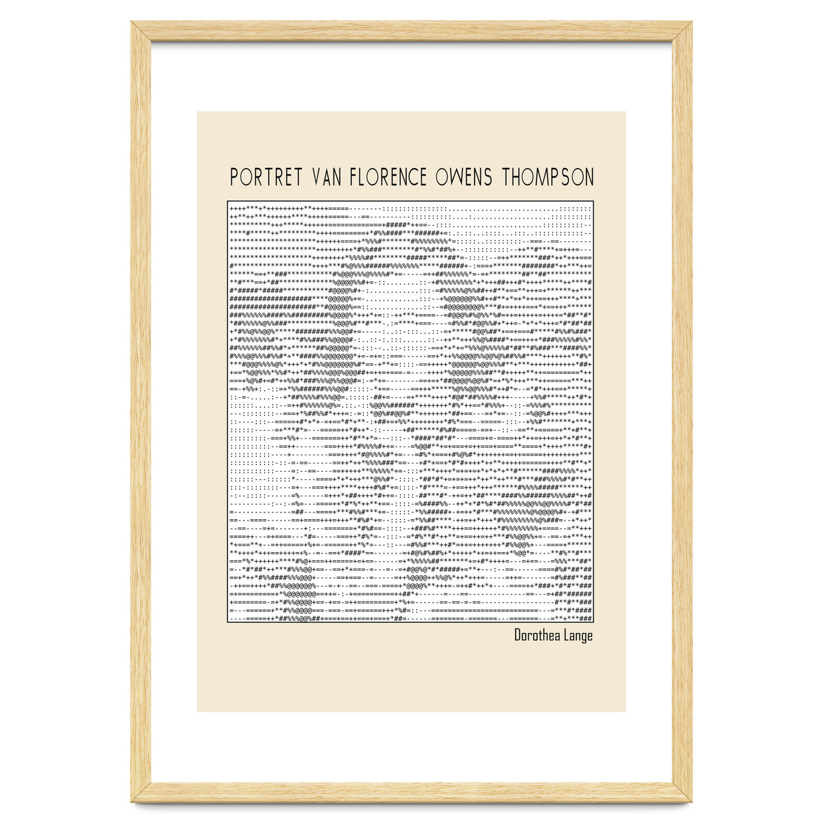 Portret Van Florence Owens Thompson (ascii Art)