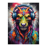 Dragon In Headphones Music (Print Only) thumbnail