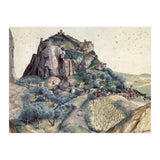 'Castle and Town of Arco', 1495, Watercolour on paper, 22,3 x 22,3 cm. (Print Only) thumbnail