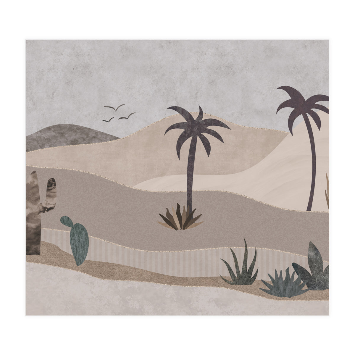 Abstract Landscape Calm Oasis (Print Only)