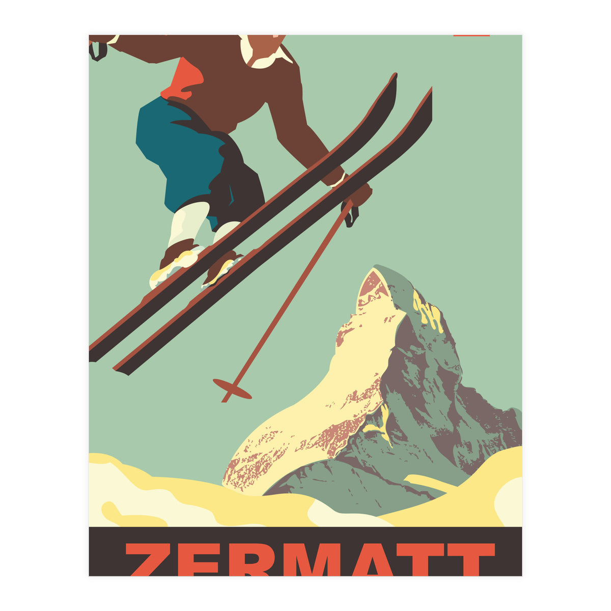 Ski Jump on Zermatt, Switzerland (Print Only)