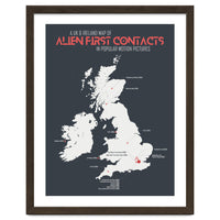 UK & Ireland Map of Alien First Contacts in Movies