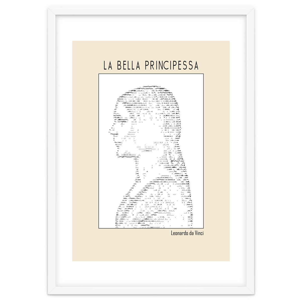 La Bella Principessa – Leonardo Da Vinci Ascii Art