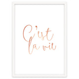 C'est la vie Rose Gold | Motivational Typography Quote Positivity | Handwritten Good Vibes Celebrate thumbnail