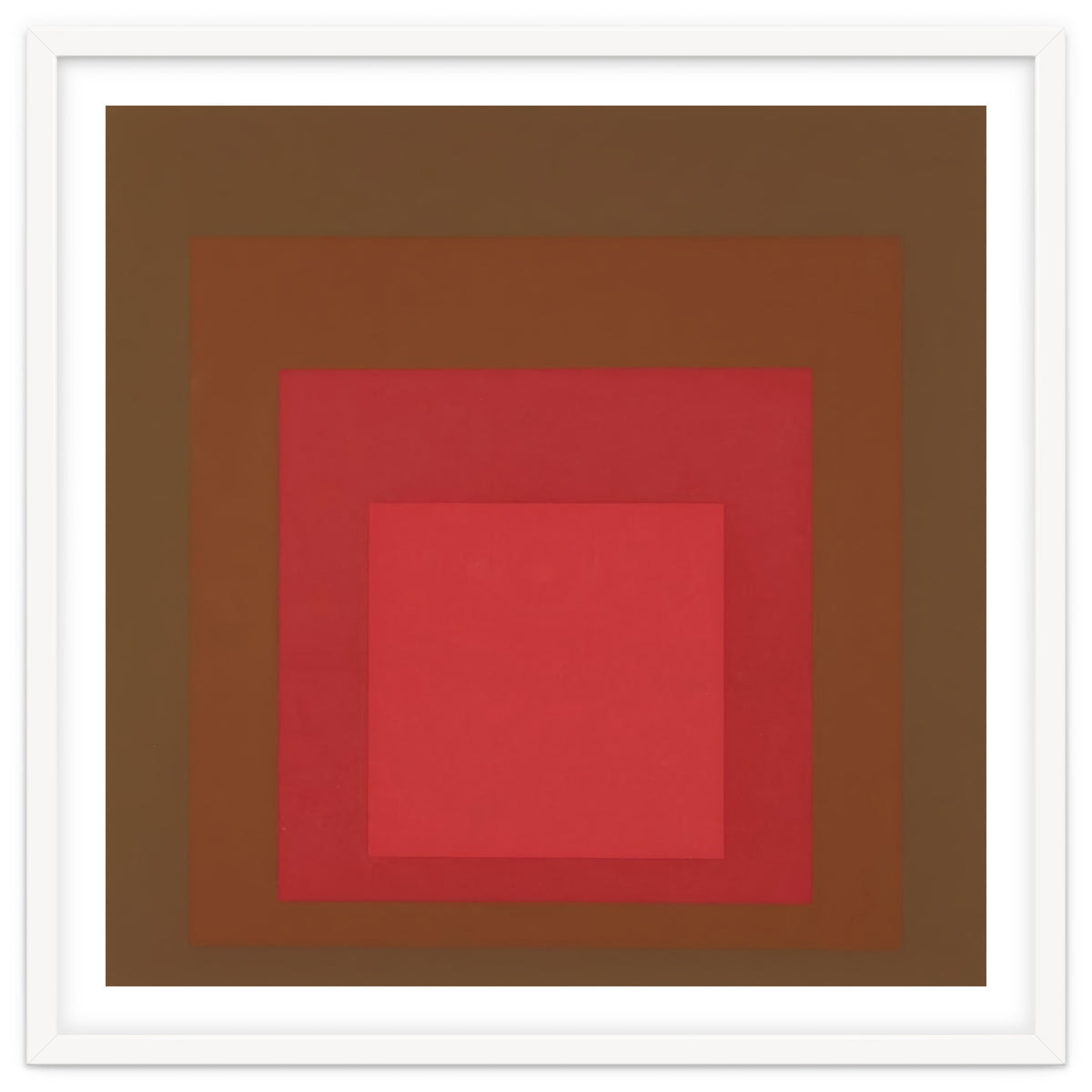 JOSEF ALBERS - HOMAGE TO THE SQUARE, RED, BROWN