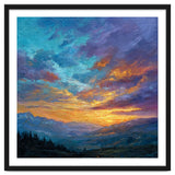Ethereal Alpine Sunset Over Distant Peaks thumbnail