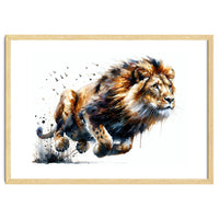 Dynamic Lion In Motion