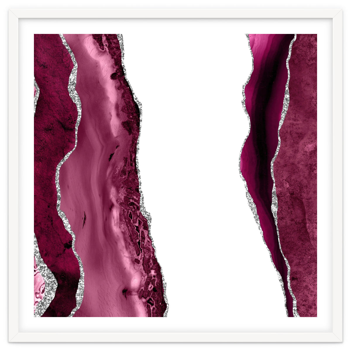 Burgundy & Silver Agate Texture 06