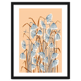 Linocut Flower Meadow Peach Fuzz thumbnail