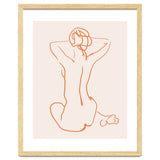 Femina, Abstract Minimal Woman Line Art Sketch, Drawing Feminine Empower Express thumbnail