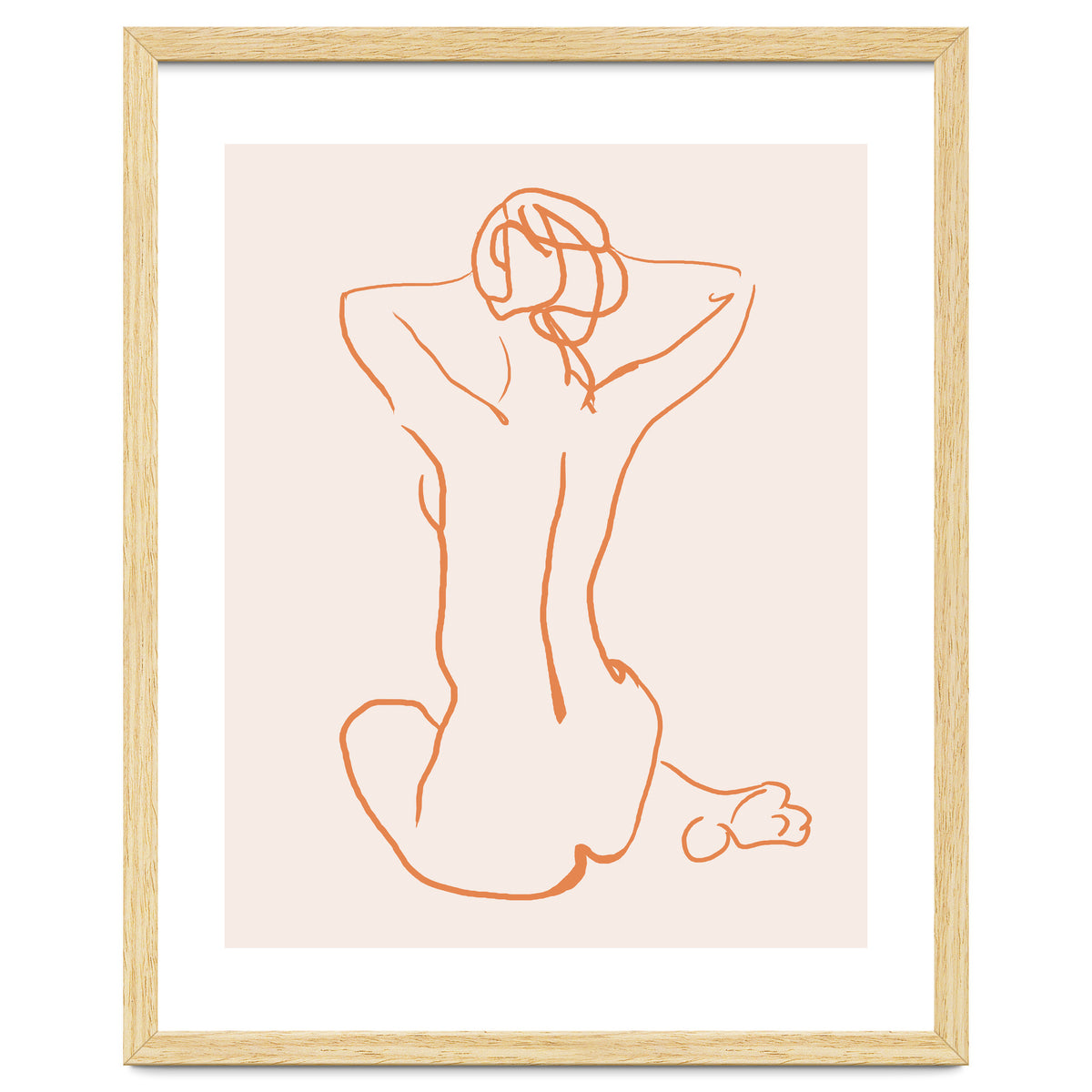 Femina, Abstract Minimal Woman Line Art Sketch, Drawing Feminine Empower Express
