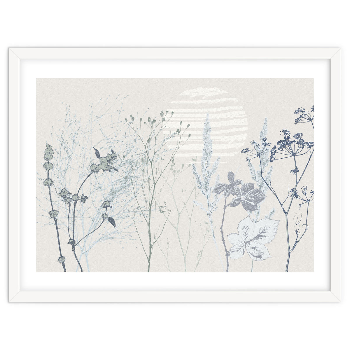 Plant based calming atmosphere soft blue