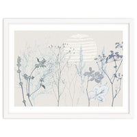 Plant based calming atmosphere soft blue