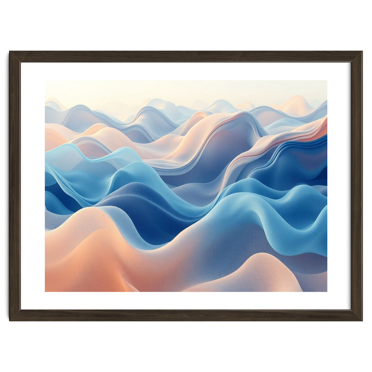 Ethereal Fluid Waves Abstract Art
