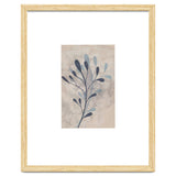 Leaf Beige and Blue Art Print thumbnail