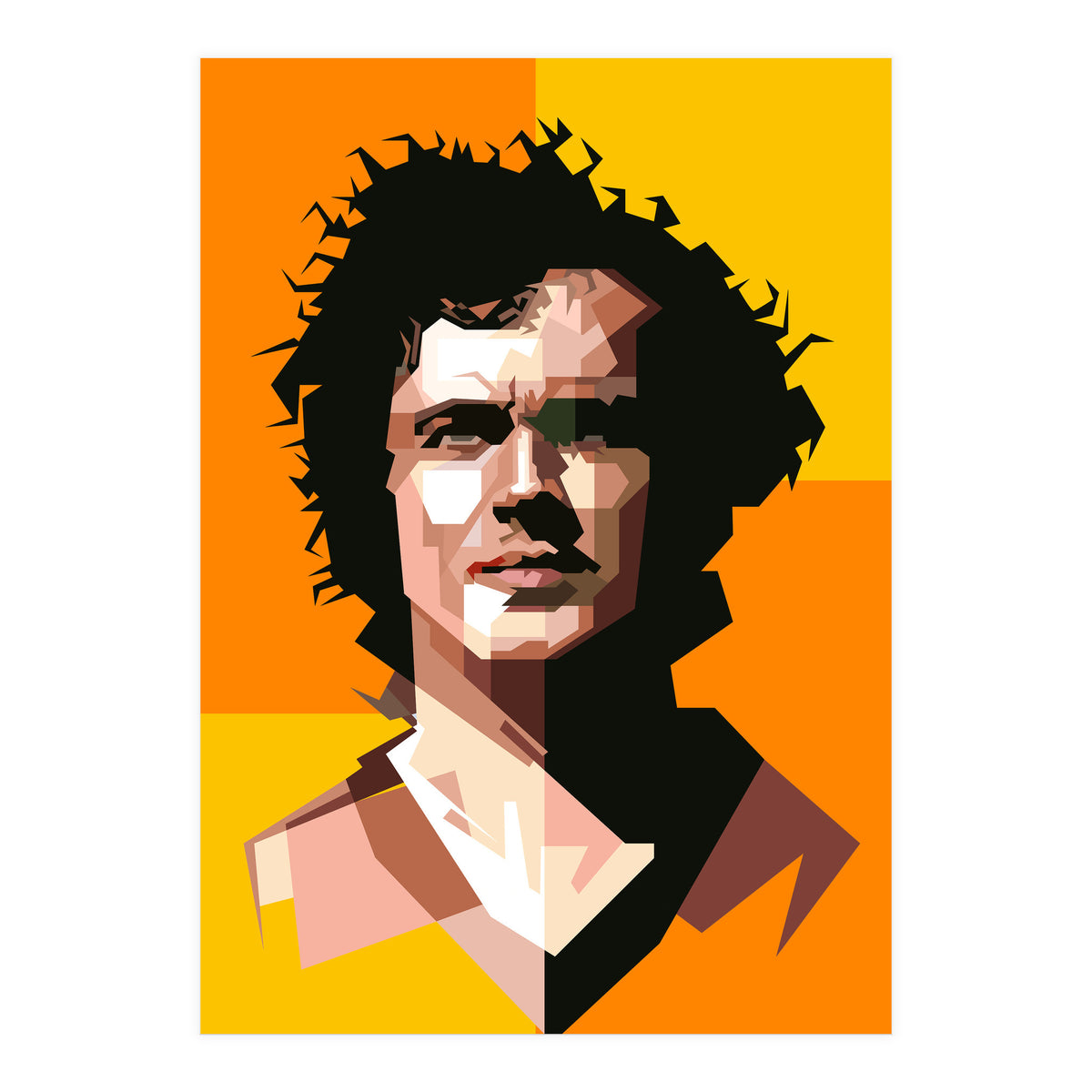 Retro Franz Beckenbauer Football  (Print Only)
