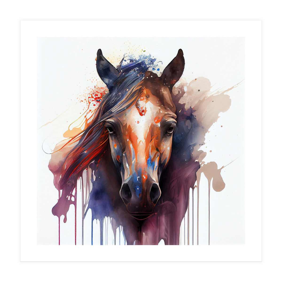 Watercolor Horse #1 (Print Only)