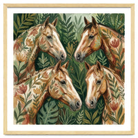 Majestic Floral Horses