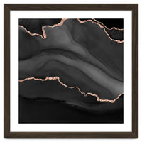 Black & Rose Gold Agate Texture 01