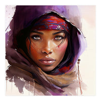 Watercolor Tuareg Woman #6 (Print Only)