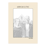 American Gothic – Grant Wood (ascii Art) (Print Only) thumbnail