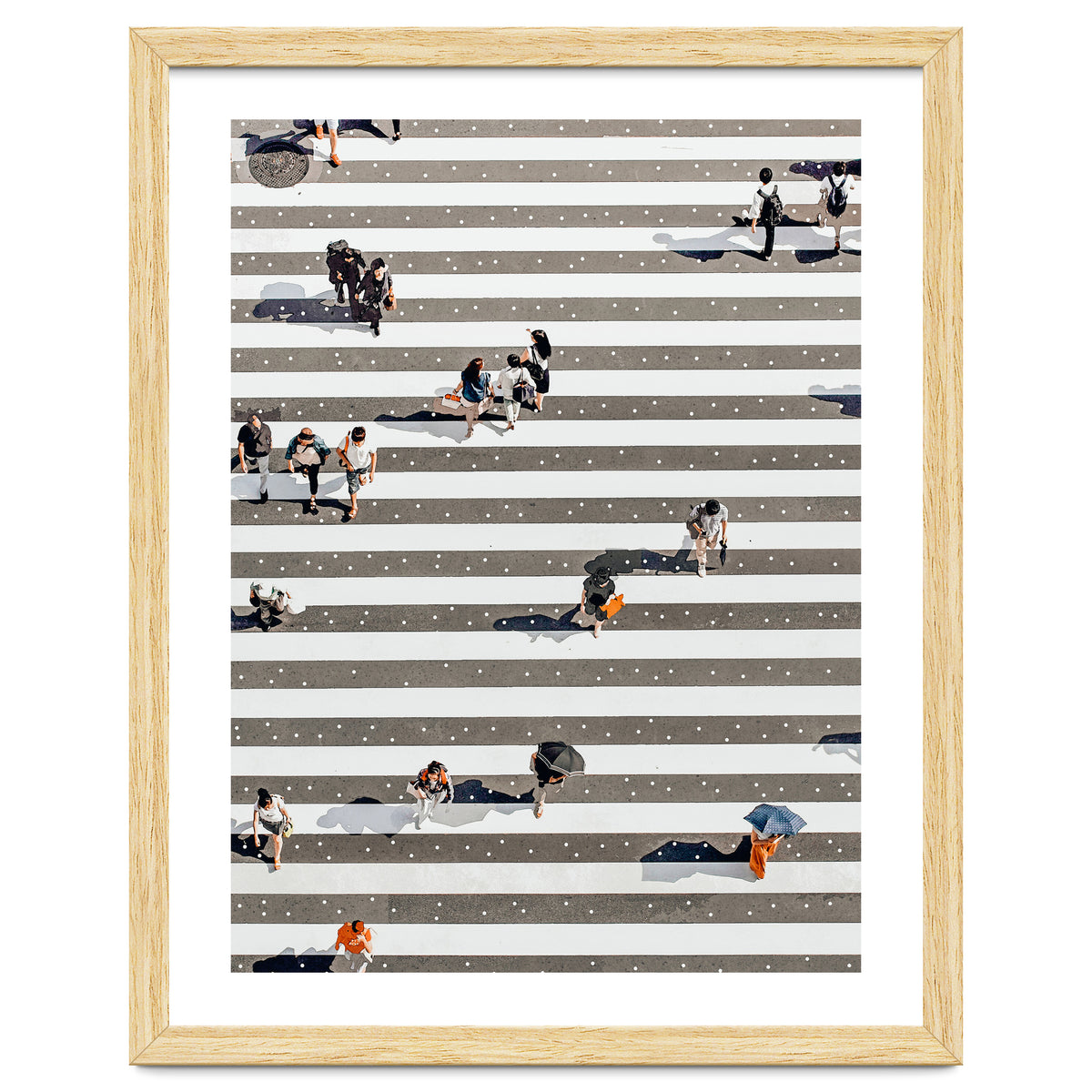 Rain Crossing | Polka Dots Zebra Crossing On The Street | Rain Eclectic Modern Graphic Design