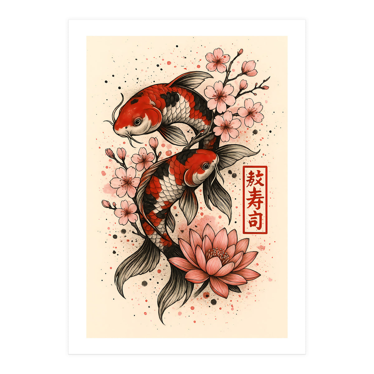 Koi fish Japanese (Print Only)