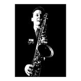 Stan Getz American Jazz Saxophonist in Grayscale (Print Only) thumbnail