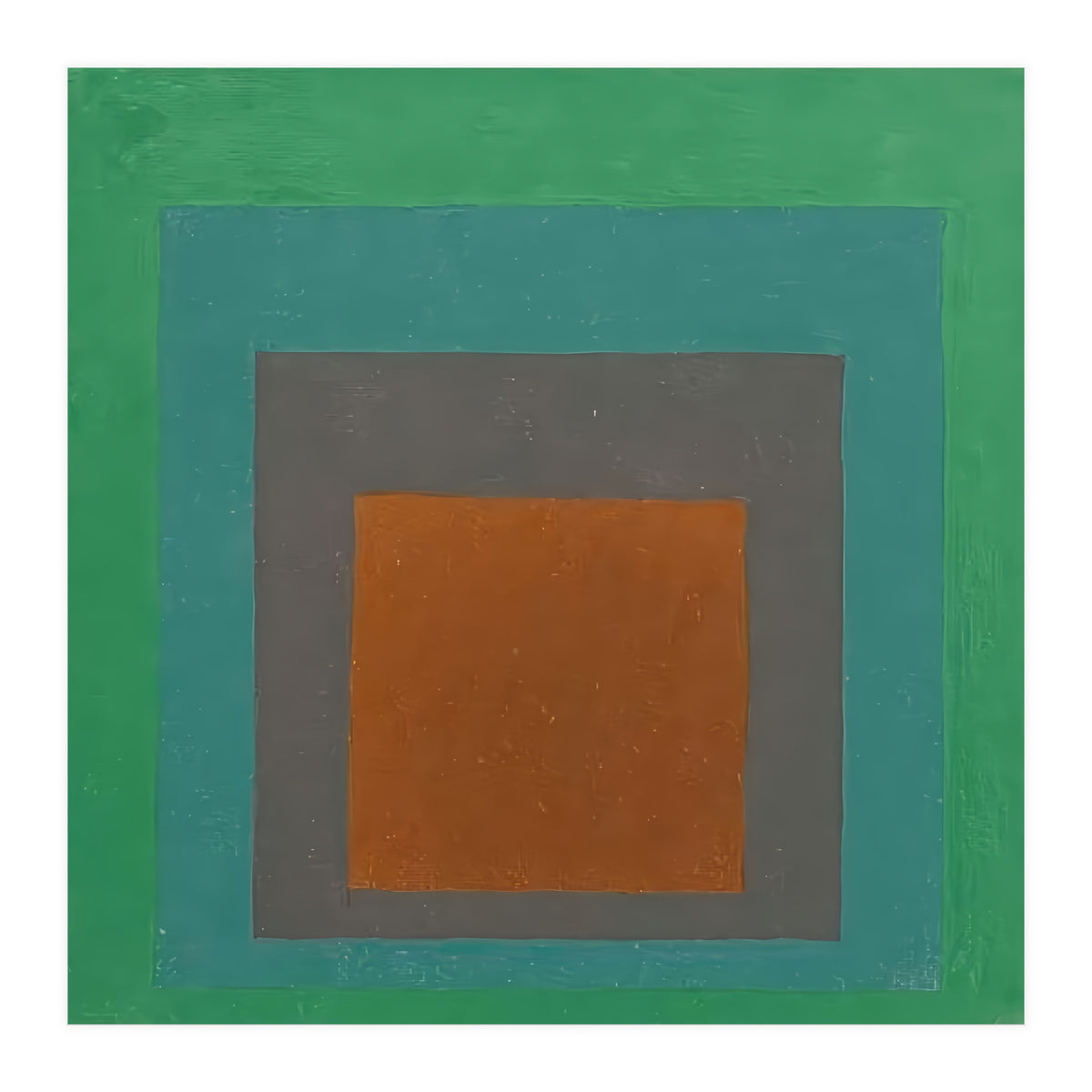 JOSEF ALBERS - HOMAGE TO THE SQUARE GREY BROWN GREEN (Print Only)