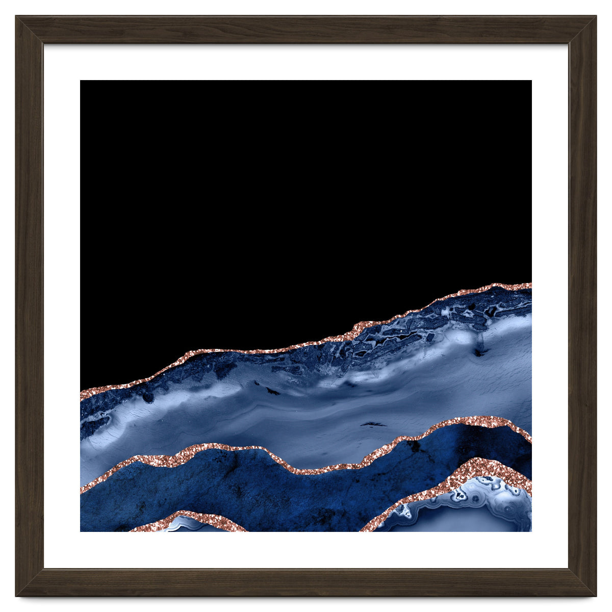 Navy & Rose Gold Agate Texture 17