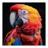 Scarlet Macaw Parrot Close Up Portrait Vivid Colors (Print Only) thumbnail