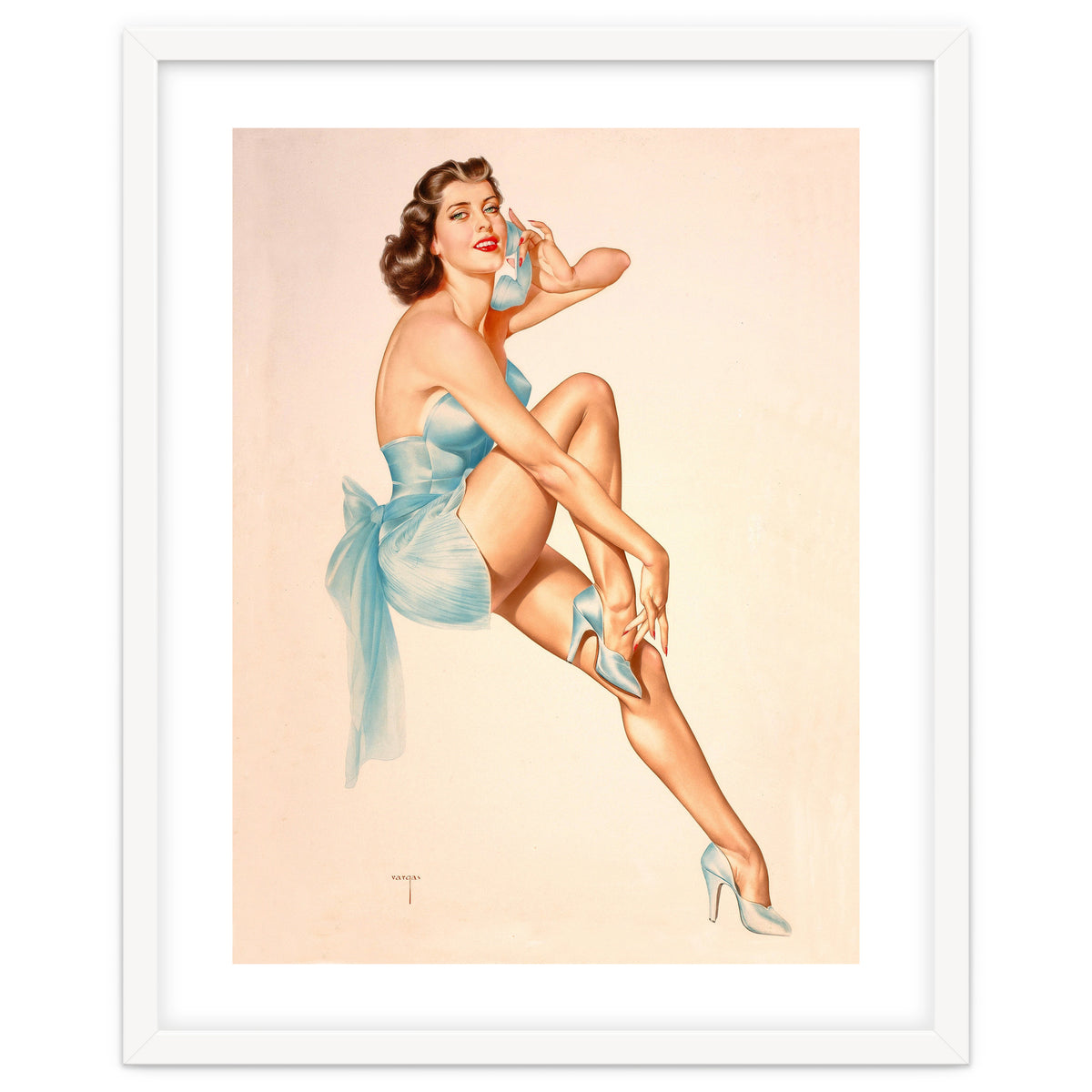 Beautiful Pinup Woman Posing In Ballerina Costume