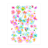 Daisies Spring Floral Pastel Watercolor (Print Only) thumbnail