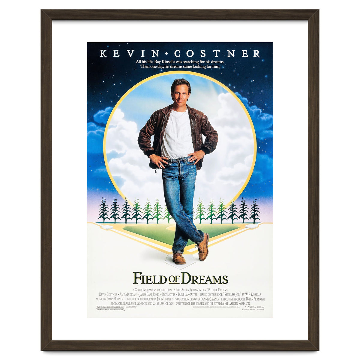 FIELD OF DREAMS (1989), directed by PHIL ALDEN ROBINSON.