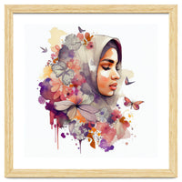 Floral Line Art Veil Profile