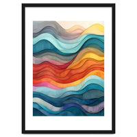 Abstract Layered Wave Landscape