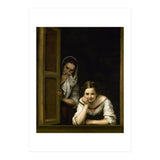 Bartolome Esteban Murillo:Two Women at a Window, c.1655/1660. National Gallery of Art Washington DC. (Print Only) thumbnail