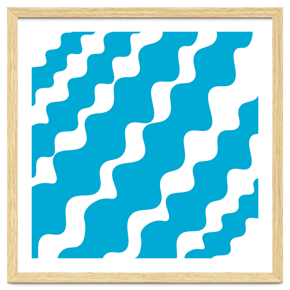 Slanting Blue Wavy Pattern