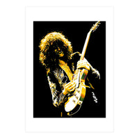 Jimmy Page American Rock Band Guitarist Legend in Pop Art (Print Only)